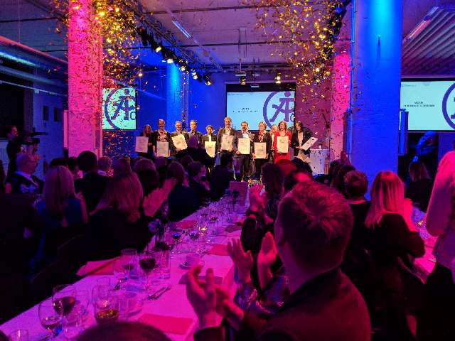 Proud winner of the entrepreneur prize of the year, from Åforsk at the Innovationriksdag in Borås